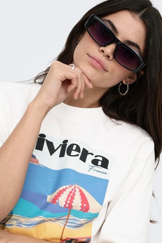Camiseta regular fit de algodón orgánico - Blanco