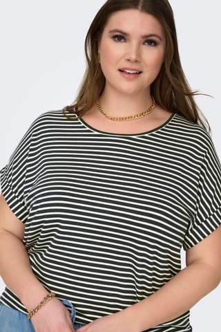 Camiseta regular fit - Azul noche y blanco
