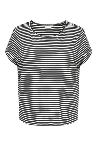 Camiseta regular fit - Azul noche y blanco