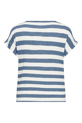 Camiseta regular fit - Celeste y blanco