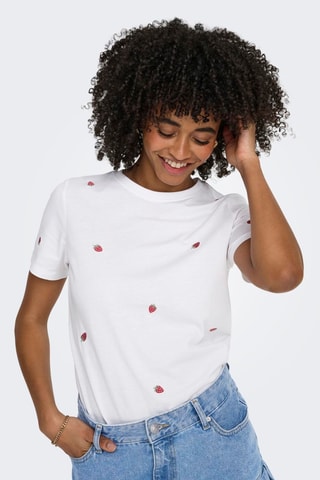 Camiseta regular fit de algodón orgánico - Blanco