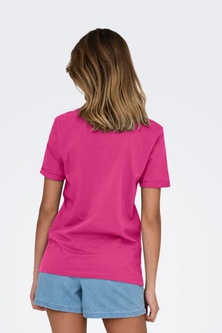 Camiseta regular fit de algodón orgánico - Rosa oscuro