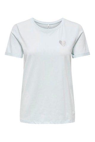 Camiseta regular fit de algodón orgánico - Celeste