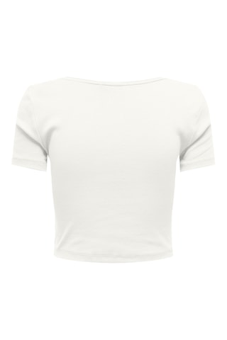 Camiseta cropped de algodón orgánico - Blanco
