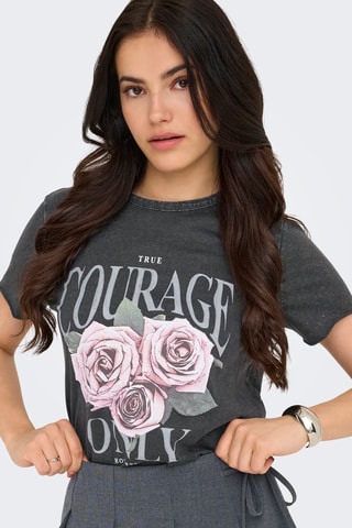 Camiseta - Negro y rosa