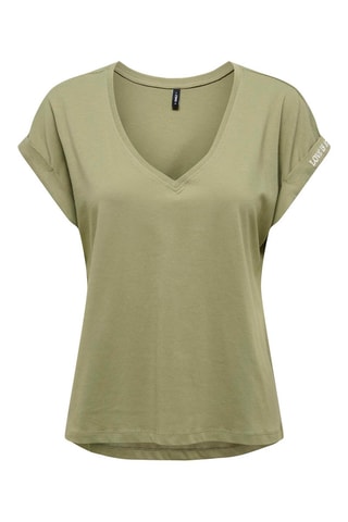 Camiseta regular fit de algodón orgánico - Caqui