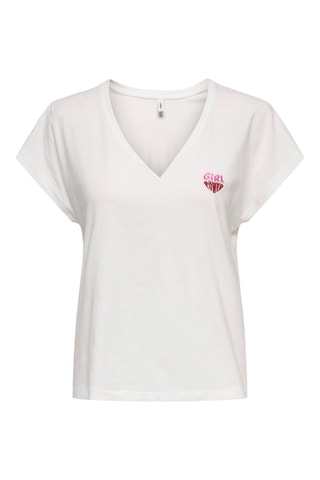 Camiseta regular fit de algodón orgánico - Blanco