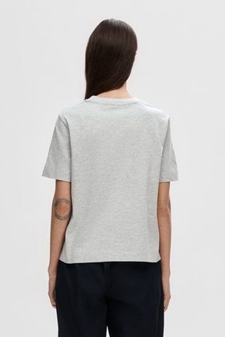 Camiseta de algodón orgánico - Gris claro - Selected