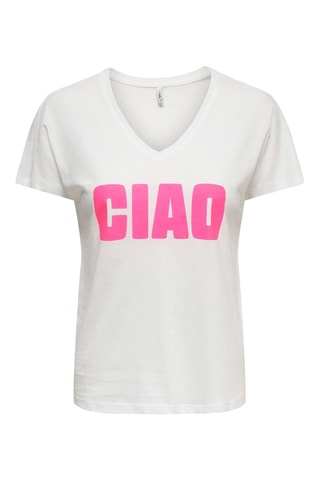 Camiseta regular fit de algodón orgánico - Blanco
