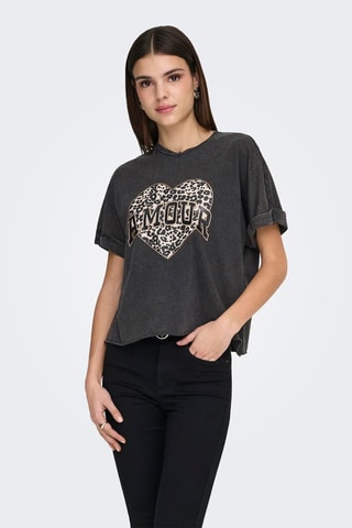 Camiseta regular fit de algodón orgánico - Negro