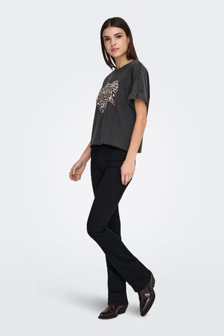 Camiseta regular fit de algodón orgánico - Negro