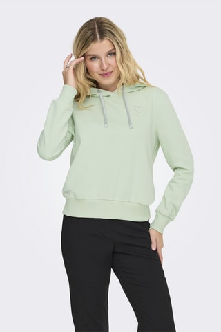 Sudadera de algodón orgánico con capucha - Verde agua
