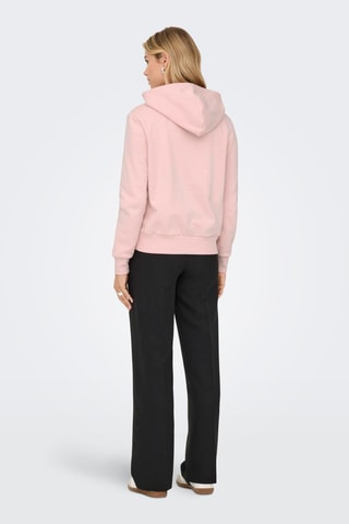 Sudadera de algodón orgánico con capucha - Rosa claro