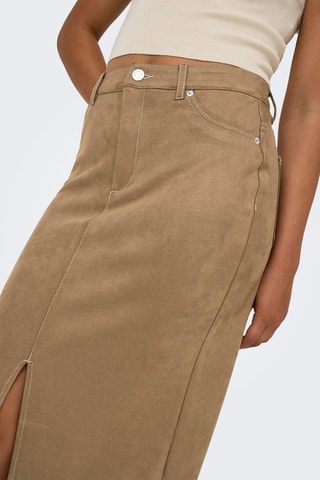 Falda midi - Beige