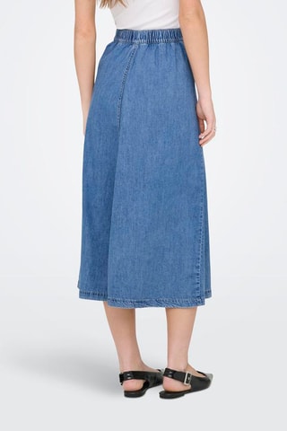 Falda midi vaquera - Azul claro