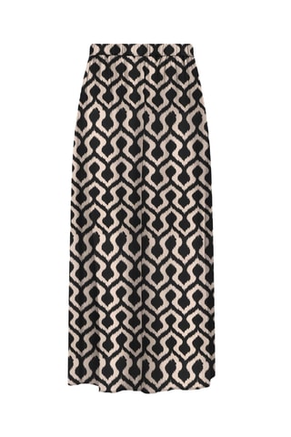 Falda larga - Negro y beige
