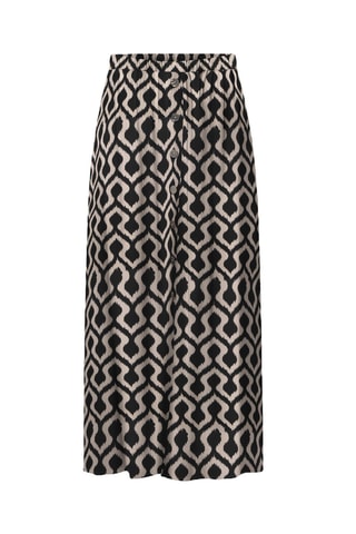 Falda larga - Negro y beige