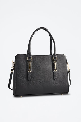 Borsa a mano in pelle Lys - Nero