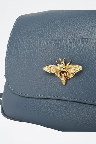 Borsa a tracolla in pelle Beeza  - Celeste