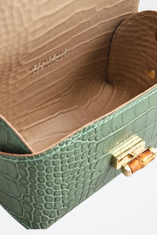 Borsa a tracolla in pelle Etienne - Verde
