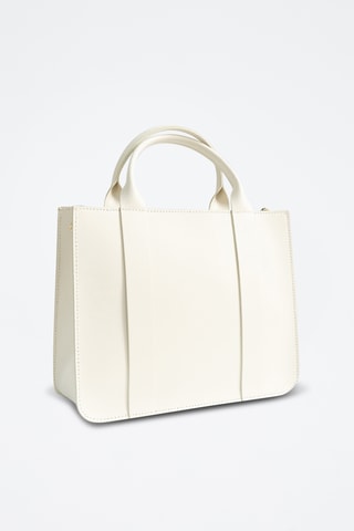 Borsa a tracolla in pelle Shaina - Bianco