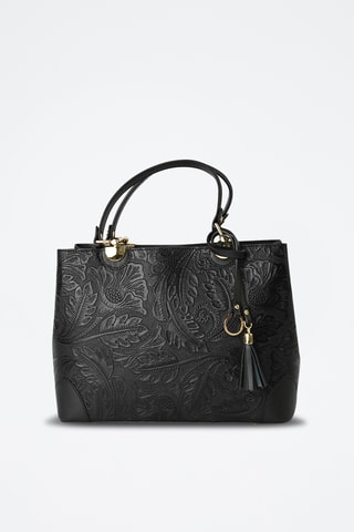 Borsa a mano in pelle Lyra - Nero