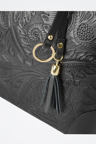 Borsa a mano in pelle Lyra - Nero
