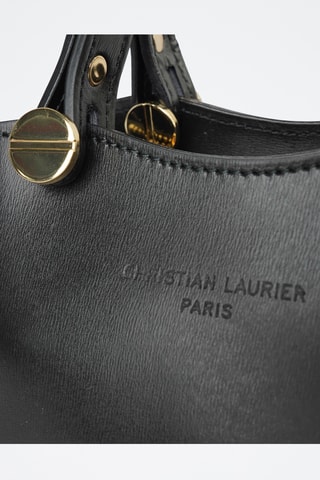 Borsa a mano in pelle Mini Karia - Nero