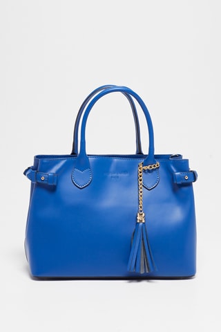Borsa a mano in pelle Anita - Blu