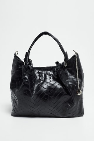 Borsa a mano in pelle Lina - Nero
