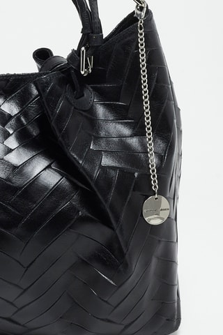 Borsa a mano in pelle Lina - Nero