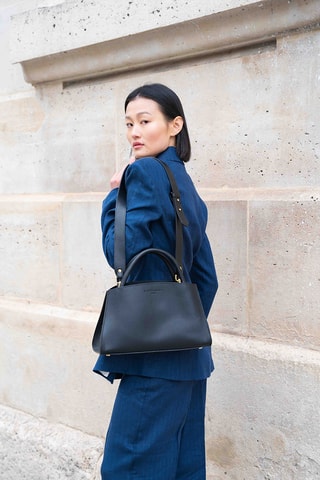 Borsa a mano in pelle Horizon - Nero