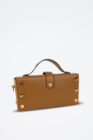 Borsa a tracolla in pelle Claude - Cammello