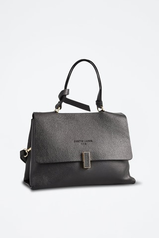 Borsa a mano in pelle Eva - Nero