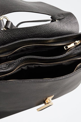 Borsa a mano in pelle Eva - Nero