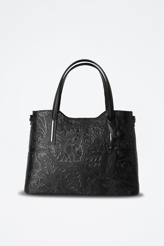Borsa a mano in pelle Noor  - Nero