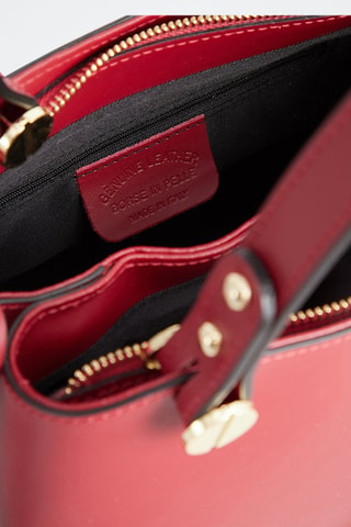 Borsa a mano in pelle Kiara - Rosso