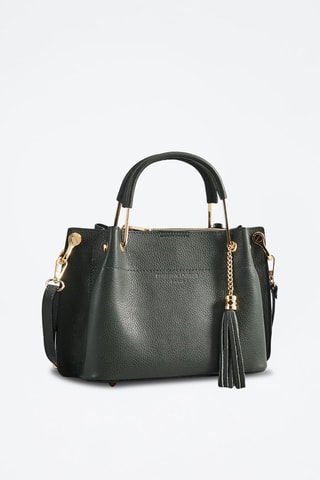 Borsa a mano in pelle Lamy - Nero e verde