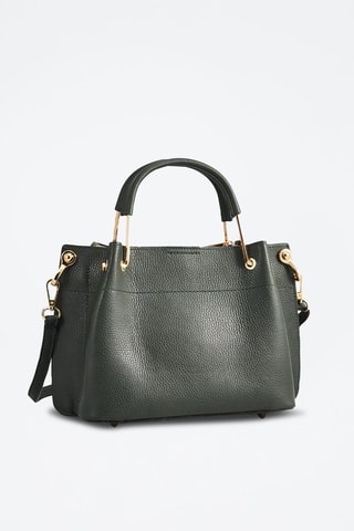 Borsa a mano in pelle Lamy - Nero e verde