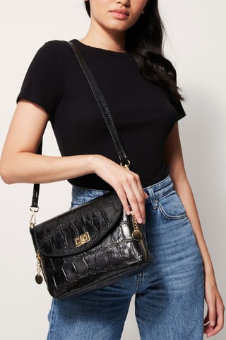 Borsa a tracolla in pelle Flory - Nero