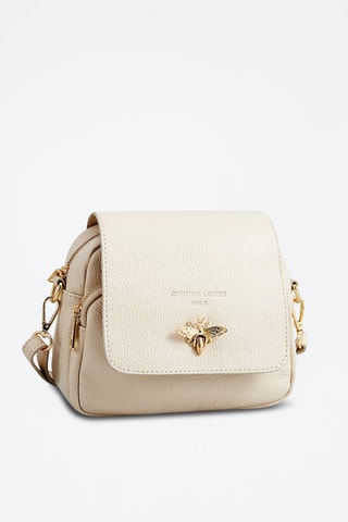 Borsa a tracolla in pelle Beeza - Beige