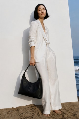 Bolso de piel Aliz - Negro
