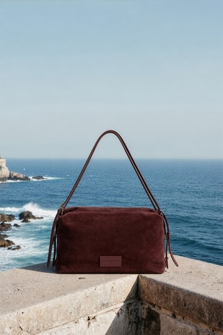 Bolso de piel Yrah - Burdeos