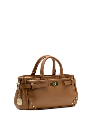 Borsa a mano in pelle Leana - Marrone
