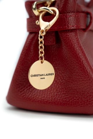 Borsa a mano in pelle Leana - Rosso