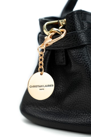 Borsa a mano in pelle Leana - Nero