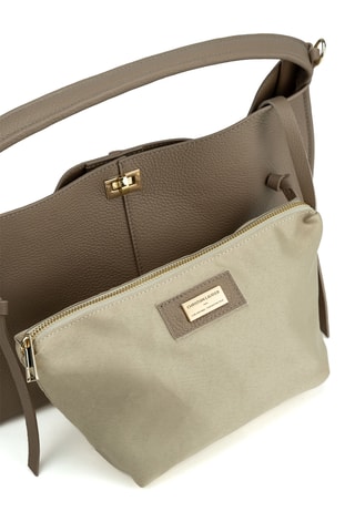 Bolso de piel Callie - Topo