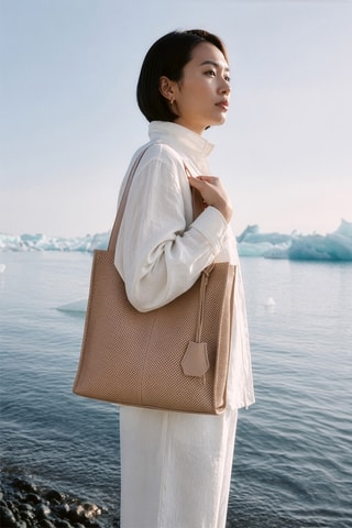Bolso de piel Agatella - Rosa