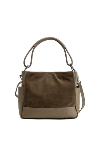 Bolso de piel Zuri - Topo