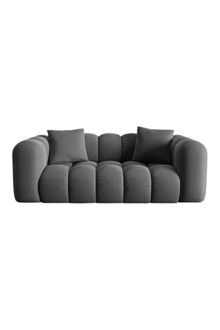 Canapé Halley - Gris foncé - 2 places - Toucher velours